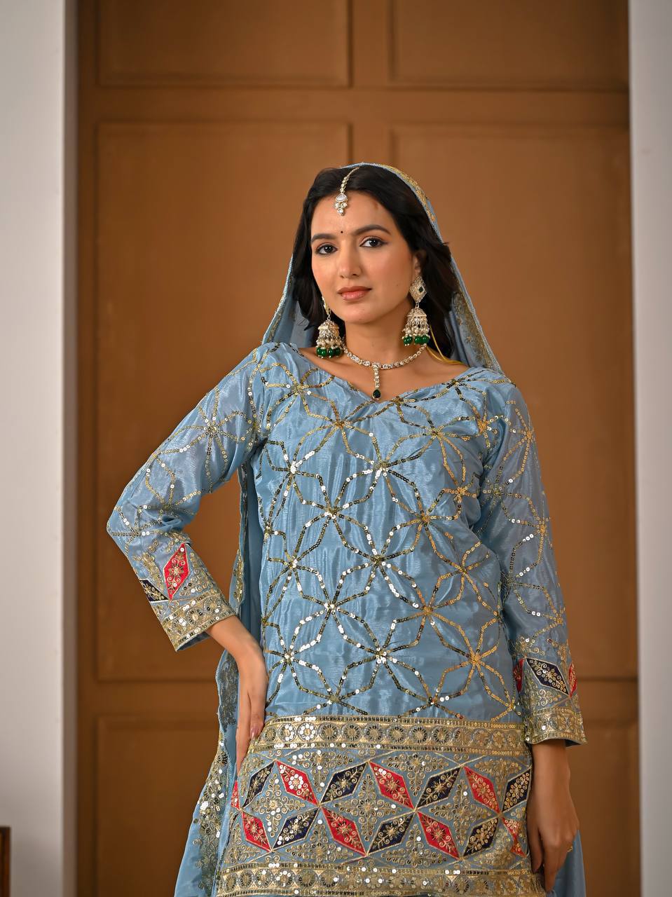 The Sovereign Chartreuse Mirror-Craft Gharara